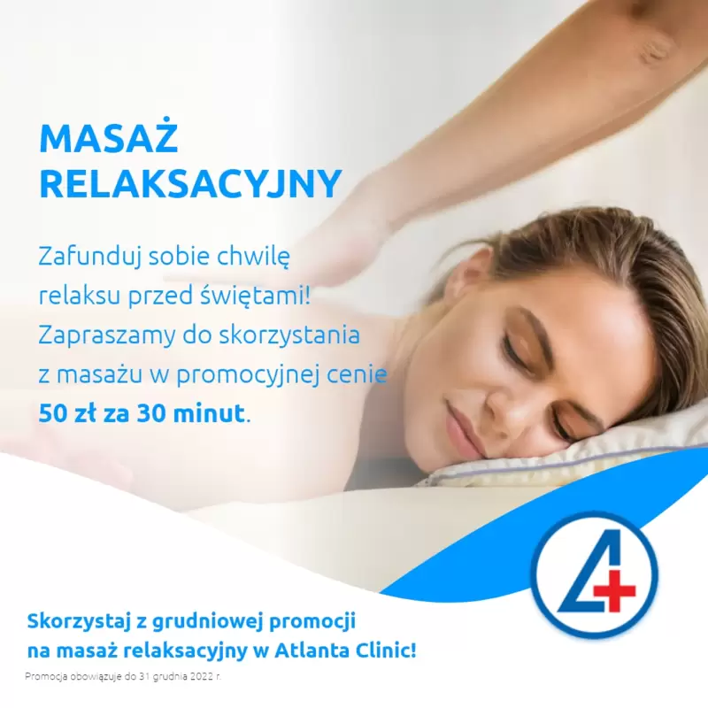 Sprawdź w Atlanta Clinic: Masaż relaksacyjny